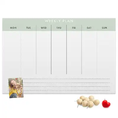Cork memo board Weekly planner