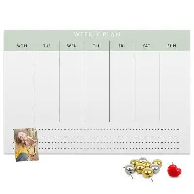 Cork memo board Weekly planner
