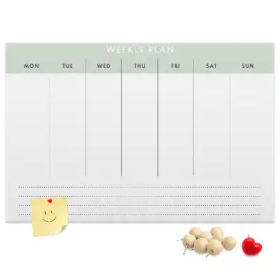 Cork memo board Weekly planner