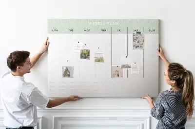 Cork memo board Weekly planner