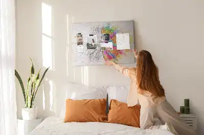 Printed Cork Memo Board Brain abstraction