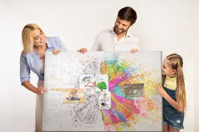 Printed Cork Memo Board Brain abstraction