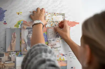 Flag map cork memo board