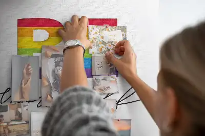 Printed Cork Memo Board with Be Yourself Lettering