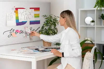 Printed Cork Memo Board with Be Yourself Lettering
