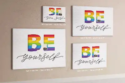 Printed Cork Memo Board with Be Yourself Lettering