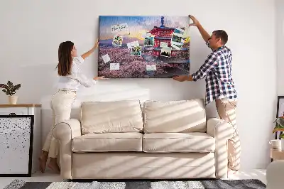 Japanese Architecture Printed Cork Board