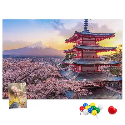 Printed Cork Board Japanese architecture