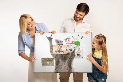 Printed Cork Memo Board featuring a raccoon wearing glasses