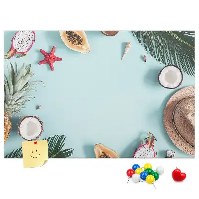 Cork memo board Summer composition