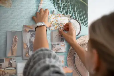 Cork memo board with summer composition