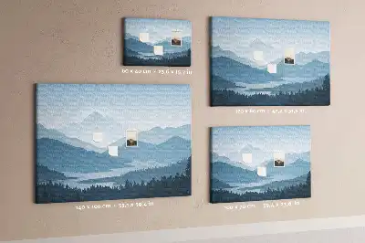 Printed Cork Board Mountain landscape