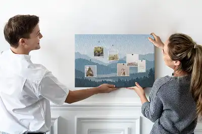 Printed Cork Board Mountain landscape