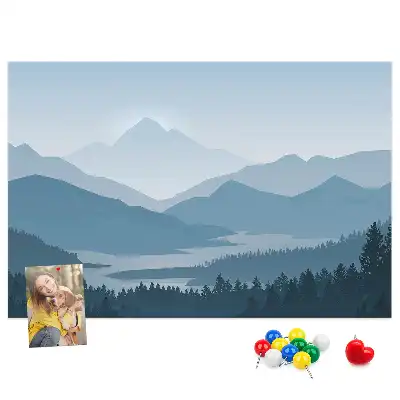 Printed Cork Board Mountain landscape