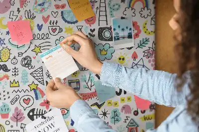 Printed Cork Memo Board Picture sketches