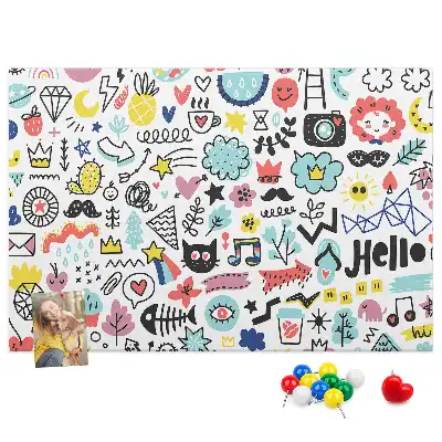 Printed Cork Memo Board Picture sketches