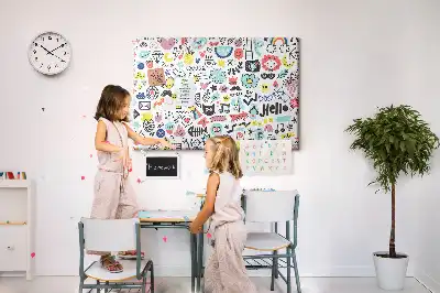 Printed Cork Memo Board Picture sketches
