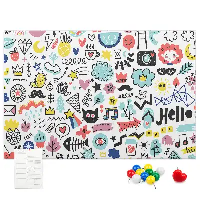Printed Cork Memo Board Picture sketches
