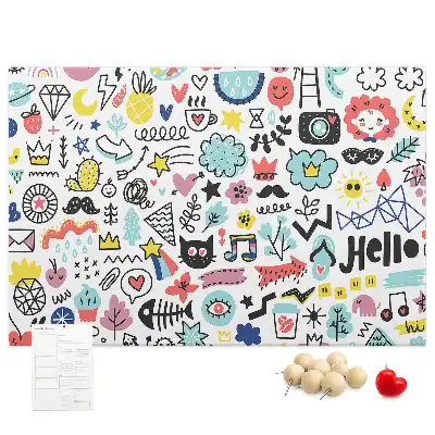 Printed Cork Memo Board Picture sketches