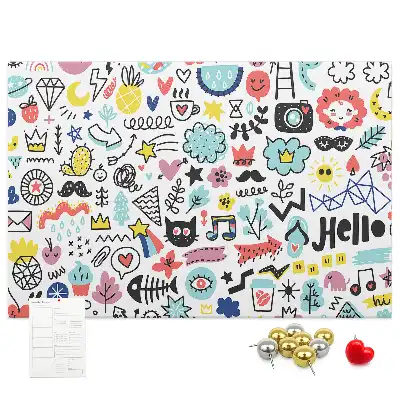 Printed Cork Memo Board Picture sketches
