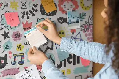 Printed Cork Memo Board Picture sketches