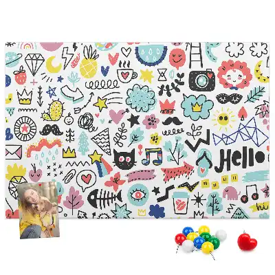 Printed Cork Memo Board Picture sketches