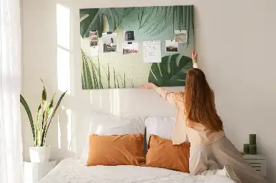 Monstera Leaf Printed Cork Board