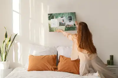 Monstera Leaf Printed Cork Board