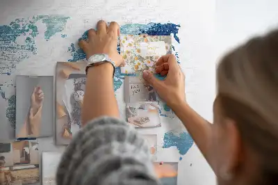 Printed Cork Memo Board World map