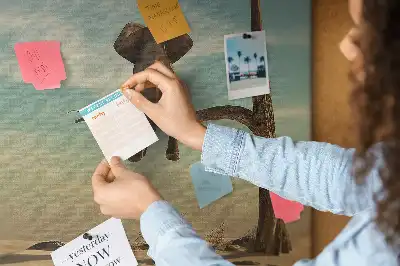 Printed Cork Board Elephant on a tree