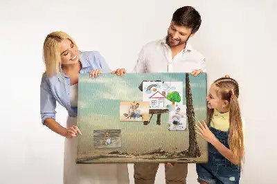 Printed Cork Board Elephant on a tree