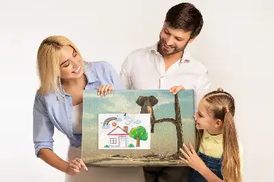 Printed Cork Board Elephant on a tree