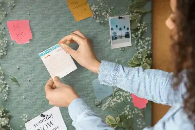 Printed Cork Memo Board Delicate flowers