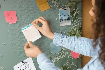Printed Cork Memo Board Delicate flowers