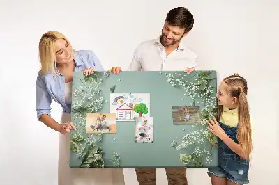 Delicate Flowers Printed Cork Memo Board