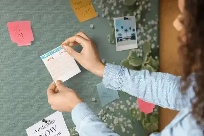 Delicate Flowers Printed Cork Memo Board