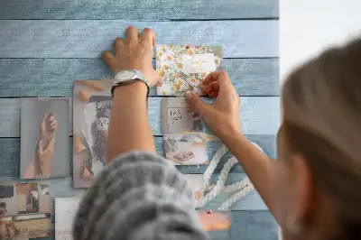 Cork Memo Board with Seashell Stripes
