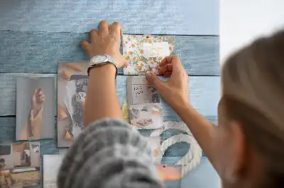 Cork Memo Board with Seashell Stripes