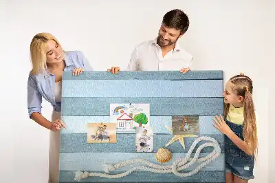 Cork Memo Board with Seashell Stripes