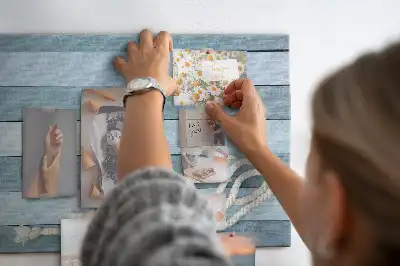 Cork Memo Board with Seashell Stripes