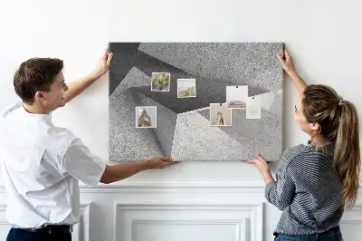 Abstract Printed Cork Board Triangles