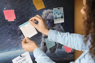 Astronaut Printed Cork Memo Board