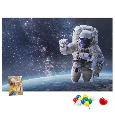 Printed Cork Memo Board Astronaut