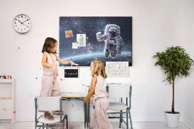 Printed Cork Memo Board Astronaut