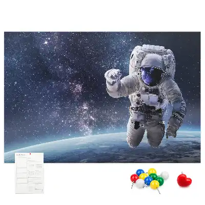Astronaut Printed Cork Memo Board