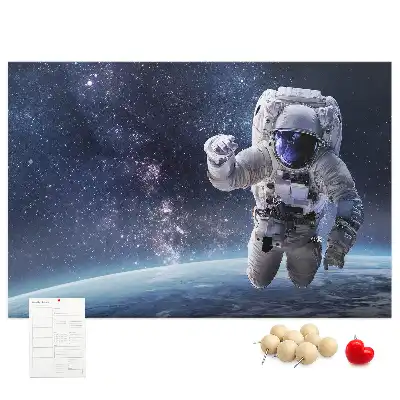 Astronaut Printed Cork Memo Board