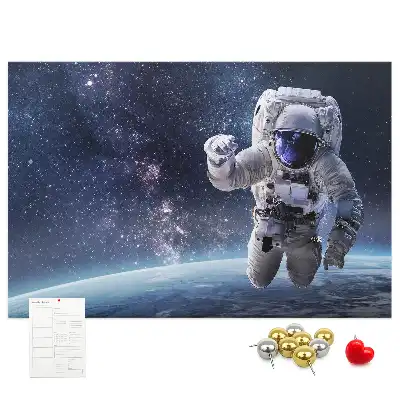 Printed Cork Memo Board Astronaut