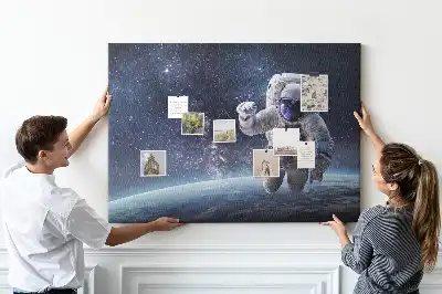 Printed Cork Memo Board Astronaut