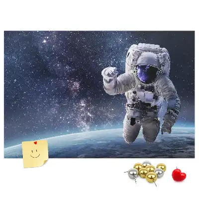 Printed Cork Memo Board Astronaut