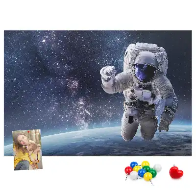 Astronaut Printed Cork Memo Board
